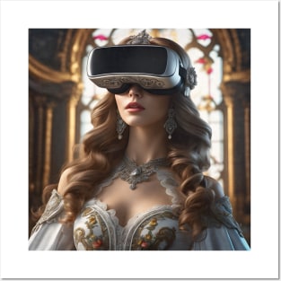 Baroque Lady VR Gamer Posters and Art